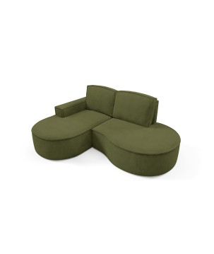 Narożnik MOLLY Lewostronny bez funkcji spania, wolnostojący tkanina CURIO 39 Zielony