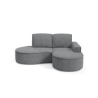 Narożnik MOLLY Prawostronny bez funkcji spania, wolnostojący tkanina CURIO 97 Szary