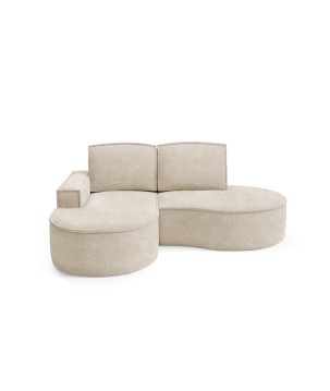 Narożnik MOLLY Lewostronny bez funkcji spania, wolnostojący tkanina ABRIAMO 03 Beżowy