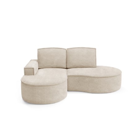 Narożnik MOLLY Lewostronny bez funkcji spania, wolnostojący tkanina ABRIAMO 03 Beżowy