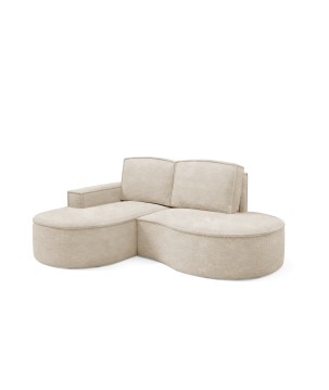 Narożnik MOLLY Lewostronny bez funkcji spania, wolnostojący tkanina ABRIAMO 03 Beżowy