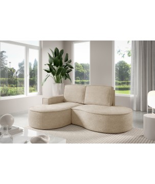 Narożnik MOLLY Lewostronny bez funkcji spania, wolnostojący tkanina ABRIAMO 03 Beżowy