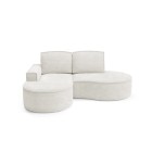 Narożnik MOLLY Lewostronny bez funkcji spania, wolnostojący tkanina ABRIAMO 04 Biały