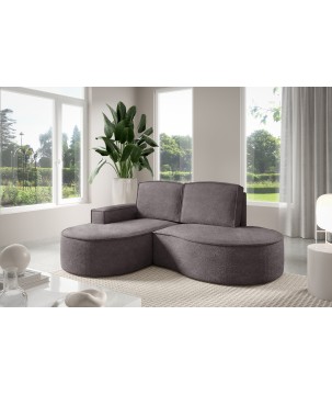 Narożnik MOLLY Lewostronny bez funkcji spania, wolnostojący tkanina ABRIAMO 07 Szary