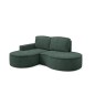 Narożnik MOLLY Lewostronny bez funkcji spania, wolnostojący tkanina ABRIAMO 09 Zielony