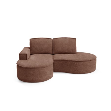 Narożnik MOLLY Lewostronny bez funkcji spania, wolnostojący tkanina ABRIAMO 12 Miedziany