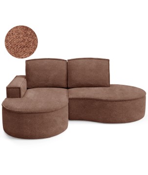 Narożnik MOLLY Lewostronny bez funkcji spania, wolnostojący tkanina ABRIAMO 12 Miedziany