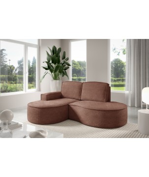 Narożnik MOLLY Lewostronny bez funkcji spania, wolnostojący tkanina ABRIAMO 12 Miedziany