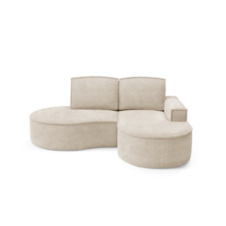 Narożnik MOLLY Prawostronny bez funkcji spania, wolnostojący tkanina ABRIAMO 03 Beżowy