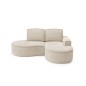 Narożnik MOLLY Prawostronny bez funkcji spania, wolnostojący tkanina ABRIAMO 03 Beżowy