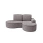 Narożnik MOLLY Prawostronny bez funkcji spania, wolnostojący tkanina ABRIAMO 07 Szary