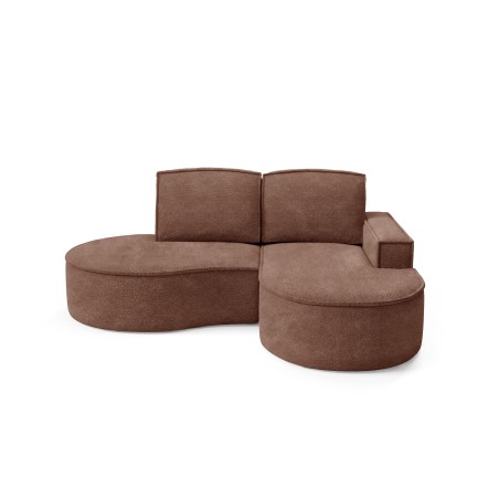 Narożnik MOLLY Prawostronny bez funkcji spania, wolnostojący tkanina ABRIAMO 12 Miedziany