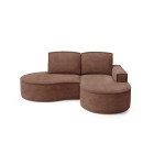 Narożnik MOLLY Prawostronny bez funkcji spania, wolnostojący tkanina ABRIAMO 12 Miedziany