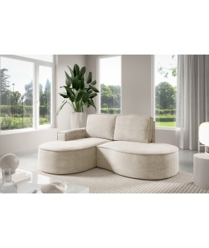 Narożnik MOLLY Lewostronny bez funkcji spania, wolnostojący tkanina CURIO 09 Beżowy