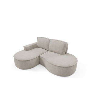 Narożnik MOLLY Lewostronny bez funkcji spania, wolnostojący tkanina CURIO 11 Popielaty