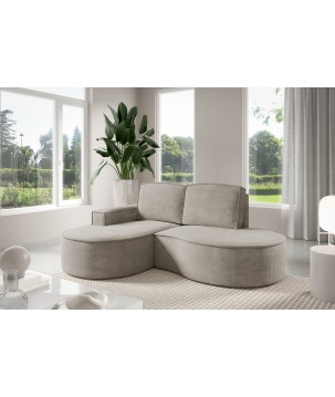 Narożnik MOLLY Lewostronny bez funkcji spania, wolnostojący tkanina CURIO 11 Popielaty