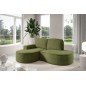 Narożnik MOLLY Lewostronny bez funkcji spania, wolnostojący tkanina CURIO 39 Zielony