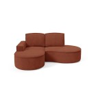 Narożnik MOLLY Lewostronny bez funkcji spania, wolnostojący tkanina CURIO 55 Miedziany