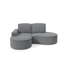 Narożnik MOLLY Lewostronny bez funkcji spania, wolnostojący tkanina CURIO 97 Szary