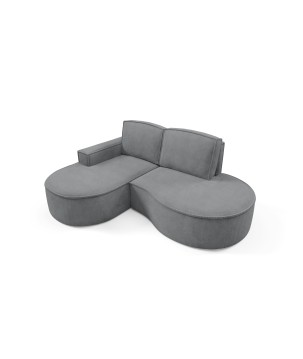 Narożnik MOLLY Lewostronny bez funkcji spania, wolnostojący tkanina CURIO 97 Szary