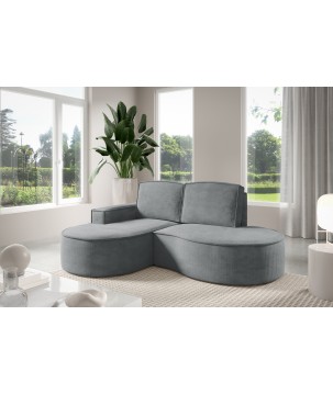 Narożnik MOLLY Lewostronny bez funkcji spania, wolnostojący tkanina CURIO 97 Szary