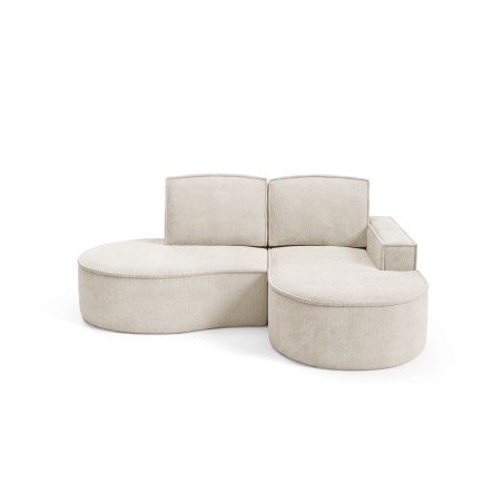 Narożnik MOLLY Prawostronny bez funkcji spania, wolnostojący tkanina CURIO 09 Beżowy