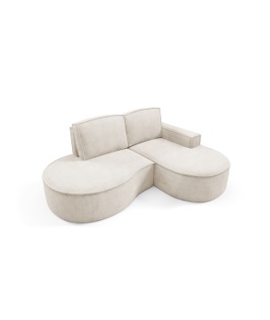 Narożnik MOLLY Prawostronny bez funkcji spania, wolnostojący tkanina CURIO 09 Beżowy