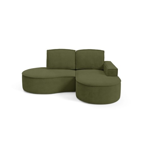 Narożnik MOLLY Prawostronny bez funkcji spania, wolnostojący tkanina CURIO 39 Zielony