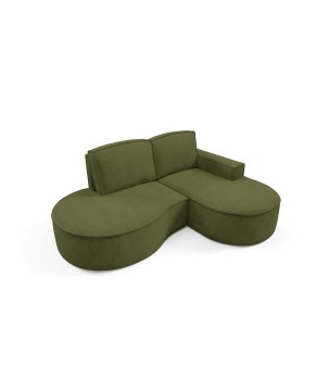 Narożnik MOLLY Prawostronny bez funkcji spania, wolnostojący tkanina CURIO 39 Zielony