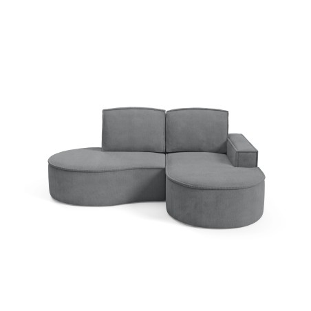 Narożnik MOLLY Prawostronny bez funkcji spania, wolnostojący tkanina CURIO 97 Szary