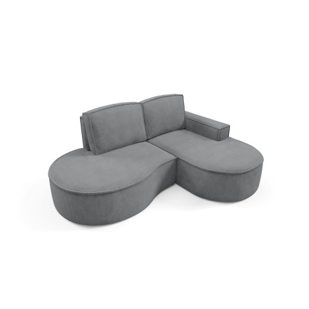 Narożnik MOLLY Prawostronny bez funkcji spania, wolnostojący tkanina CURIO 97 Szary