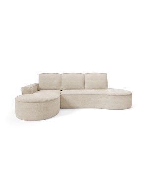 Narożnik MOLLY Lewostronny z funkcją spania, wolnostojący tkanina ABRIAMO 03 Beżowy