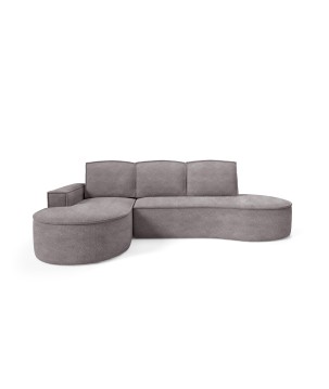 Narożnik MOLLY Lewostronny z funkcją spania, wolnostojący tkanina ABRIAMO 07 Szary