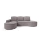 Narożnik MOLLY Lewostronny z funkcją spania, wolnostojący tkanina ABRIAMO 07 Szary