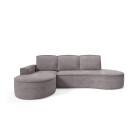 Narożnik MOLLY Lewostronny z funkcją spania, wolnostojący tkanina ABRIAMO 07 Szary