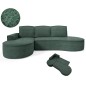 Narożnik MOLLY Lewostronny z funkcją spania, wolnostojący tkanina ABRIAMO 09 Zielony