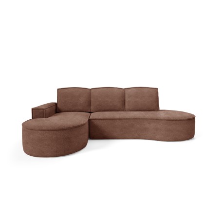 Narożnik MOLLY Lewostronny z funkcją spania, wolnostojący tkanina ABRIAMO 12 Miedziany