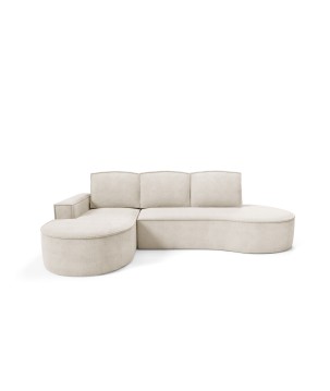 Narożnik MOLLY Lewostronny z funkcją spania, wolnostojący tkanina CURIO 09 Beżowy