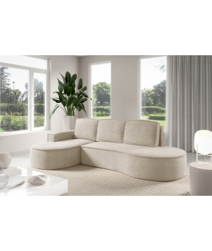 Narożnik MOLLY Lewostronny z funkcją spania, wolnostojący tkanina CURIO 09 Beżowy
