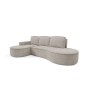 Narożnik MOLLY Lewostronny z funkcją spania, wolnostojący tkanina CURIO 11 Popielaty