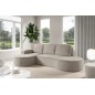 Narożnik MOLLY Lewostronny z funkcją spania, wolnostojący tkanina CURIO 11 Popielaty