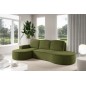 Narożnik MOLLY Lewostronny z funkcją spania, wolnostojący tkanina CURIO 39 Zielony
