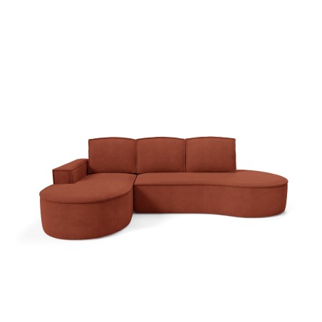 Narożnik MOLLY Lewostronny z funkcją spania, wolnostojący tkanina CURIO 55 Miedziany