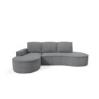 Narożnik MOLLY Lewostronny z funkcją spania, wolnostojący tkanina CURIO 97 Szary