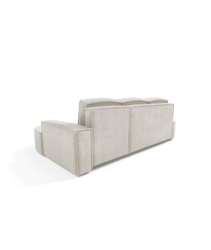 Narożnik MOLLY Prawostronny z funkcją spania, wolnostojący tkanina CURIO 02 Biały