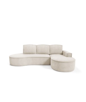 Narożnik MOLLY Prawostronny z funkcją spania, wolnostojący tkanina CURIO 09 Beżowy