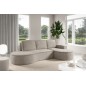 Narożnik MOLLY Prawostronny z funkcją spania, wolnostojący tkanina CURIO 11 Popielaty