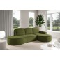 Narożnik MOLLY Prawostronny z funkcją spania, wolnostojący tkanina CURIO 39 Zielony