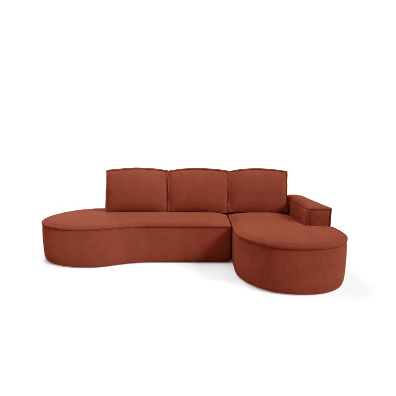 Narożnik MOLLY Prawostronny z funkcją spania, wolnostojący tkanina CURIO 55 Miedziany