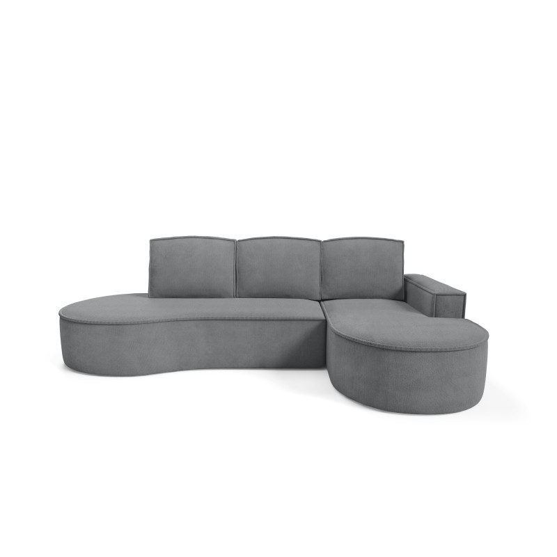 Narożnik MOLLY Prawostronny z funkcją spania, wolnostojący tkanina CURIO 97 Szary